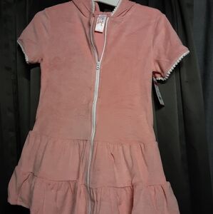 Kids Pink Hooded Swim Cover-Up